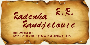 Radenka Ranđelović vizit kartica